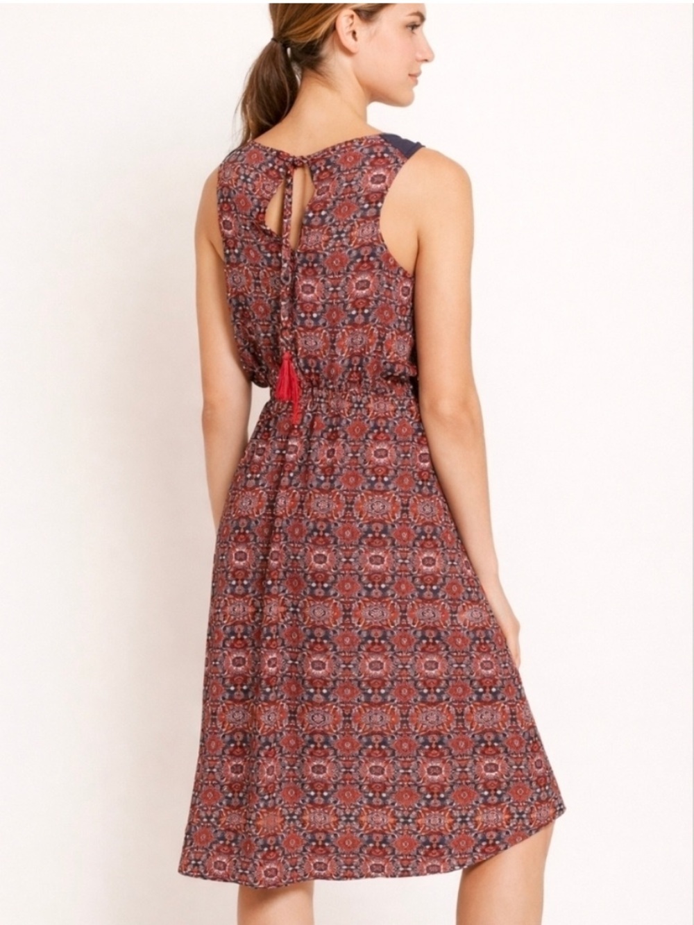 Women’s Athleta Sleeveless Printed A-Line Dress Size XS - Picture 2 of 12